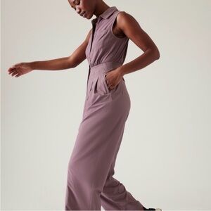 Athleta Brooklyn Heights  Wide-Leg Jumpsuit in Mauve